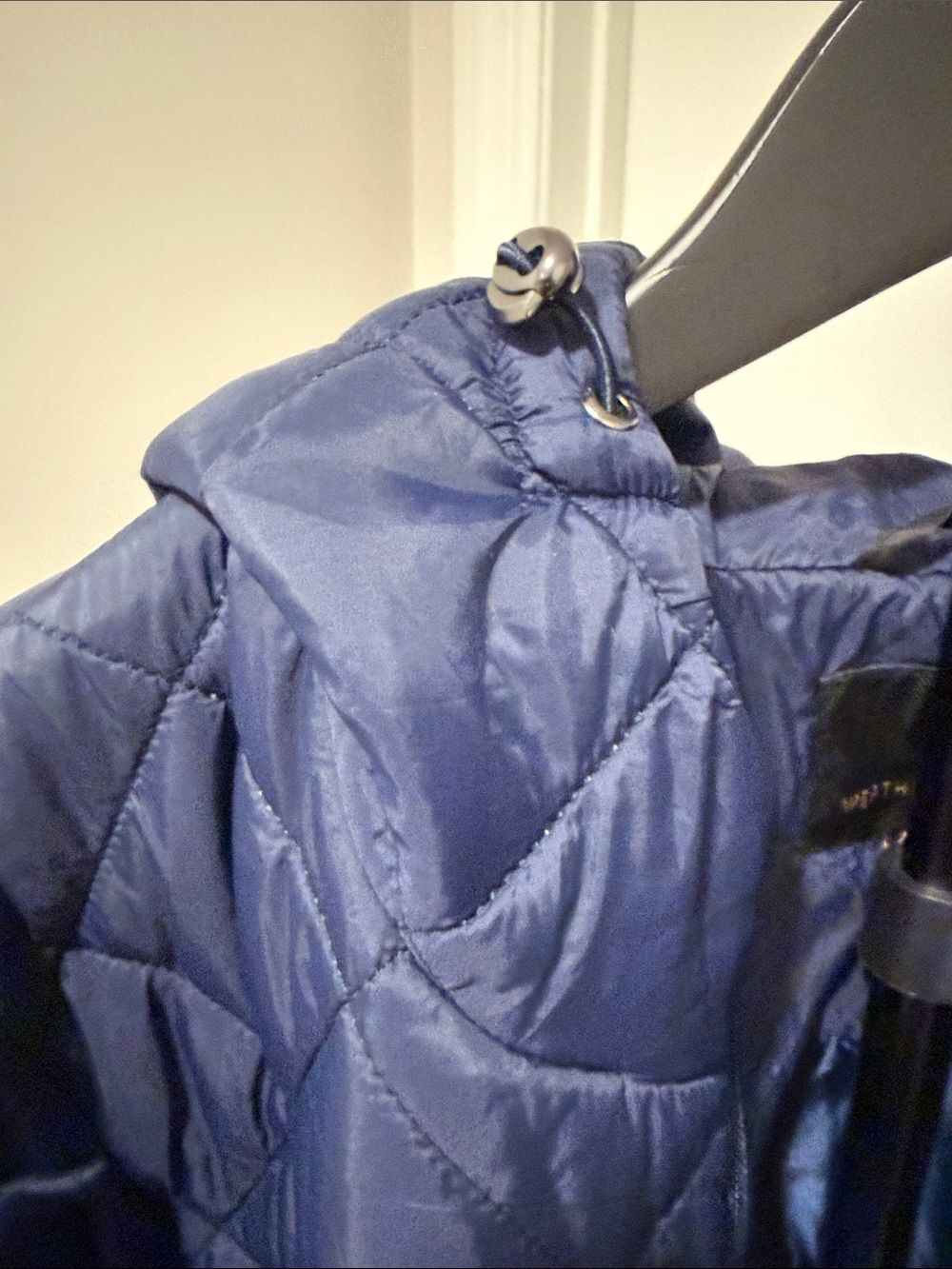 Weatherproof Navy Diamond-Quilt Hooded Puffer Coat - Picture 14 of 15